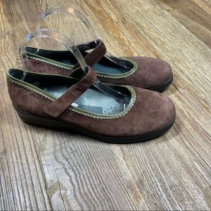 Stonefly Womens Absolute Comfort Suede Mary Jane Shoes Brown Size 41EU ~ 9US